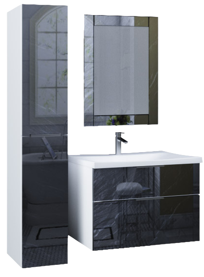 У73200 Пенал 1MarKa (Россия) Idalgo 30П 2 дверки Black stone L