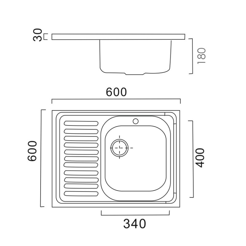 HBS6060R Кухонная мойка Haiba квадратная